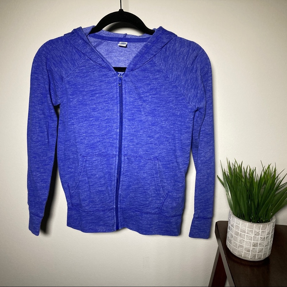 🪴3/$15 Indigo zip up hoodie light weight Oldnavy